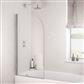 6mm 1400 x 800mm Radius Bath Screen - Chrome