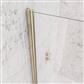 6mm  1400 x 800mm Radius Bath Screen - Brushed Brass