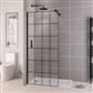 Vantage 2000 8mm Easy Clean 2000mm x 700mm Framed Walk-In Shower Panel - Matt Black