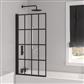 Vantage 6mm 1400 x 800mm Hinge Bath Screen - Matt Black