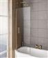 Bray 6mm 1400 x 730mm Left Hand Bath Screen - Brushed Brass 