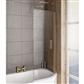 Bray 6mm 1400 x 730mm Right Hand Bath Screen Brushed Brass 