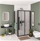 Vantage 2000 Easy Clean 2000x1300mm Slider Shower Door - Matt Black