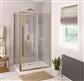 Vantage 2000 Easy Clean 2000x1500mm Slider Shower Door - Brushed Brass 