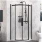 Corniche 2000 1000x1000mm Quadrant Shower Enclosure - Matt Black