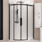 Corniche 2000 1200x800mm Left Hand Offset Quadrant Shower Enclosure - Matt Black