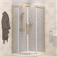 Corniche 2000 1100x800mm Left Hand Offset Quadrant Shower Enclosure - Brushed Brass