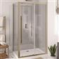 Vantage 2000 Easy Clean 2000mm x 1100mm Slider Shower Door - Brushed Brass