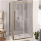 Vantage 2000 Easy Clean 2000mm x 1650mm Slider Shower Door - Brushed Brass