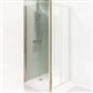 Vantage 2000 6mm Easy Clean 2000mm x 900mm Side Panel with Towel Rail - Brushed Brass