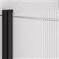 6mm 1400 x 800mm Left Hand (LH) Fluted Straight Bath Screen - Matt Black