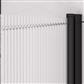 6mm 1400 x 800mm Right Hand (RH) Fluted Straight Bath Screen - Matt Black