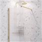 Vantage 2000 8mm Easy Clean 2000mm x 800mm Walk-In Shower Panel with Fluted Glass - Brushed Brass