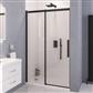 Corniche 2000 8mm Semi-Frameless 2000mm x 1000mm Slider Shower Door - Matt Black