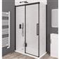 Corniche 2000 8mm Semi-Frameless 2000mm x 1000mm Slider Shower Door - Matt Black