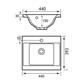 Oslo 44cm x 39cm 1 Tap Hole Cast Marble Basin - White