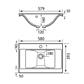 Oslo 58cm x 39cm 1 Tap Hole Cast Marble Basin - White