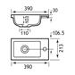 Quantum 21cm x 39cm 1 Tap Hole Cast Marble Basin - White