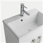 Quantum 44cm x 39cm 1 Tap Hole Cast Marble Basin - White