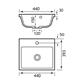 Quantum 44cm x 39cm 1 Tap Hole Cast Marble Basin - White