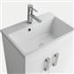 Quantum 58cm x 39cm 1 Tap Hole Cast Marble Basin - White