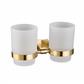 Asti Double Tumbler Holder - Brushed Brass