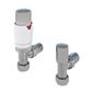 Angle Designer TRV with Lockshield 15mm Chrome/White