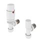 Angle Designer TRV with Lockshield 15mm Matt White