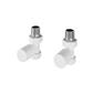 Straight Radiator Valves (pair) Matt White