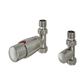 15mm Straight TRV and Lockshield Valve Brushed Nickel