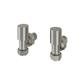 Angled Radiator Valves (pair) Brushed Nickel