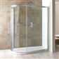 Volente 6mm Easy Clean 1650x912/700mm Spacesaver Offset Quadrant Shower Enclosure - Chrome