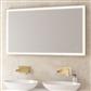 Castelli 1200x700mm LED Framed Bathroom Mirror - Brushed Brass