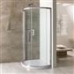 Volente 6mm Easy Clean 1000x850/650mm Spacesaver Offset Quadrant Shower Enclosure - Chrome