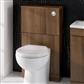 Oslo Tall Cistern 49cm(W) x 220cm(D) WC Unit - Dark Walnut