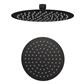 8" (200mm) Round Fixed Over Head Shower Head - Matt Smooth Black