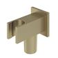 Square Wall Elbow & Shower Handset Holder - Brushed Brass