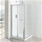 Vantage 6mm Easy Clean 1850mm x 700mm Bi-Fold Shower Door - Chrome