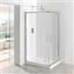 Vantage 6mm Easy Clean 900mm x 760mm Offset Corner Entry Shower Enclosure - Chrome