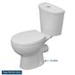 Type 55 Close Coupled WC Pan - White