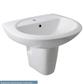 Loire Semi Pedestal for 75.0003 & 75.0014 Loire Basins - White