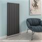 Hadleigh 1200 x 485 Aluminium Radiator Matt Anthracite