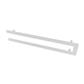 Universal Double Flat Style Towel Hanger 850mm Matt White