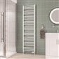 Corinium Round 1800 x 500 Towel Rail Gloss White