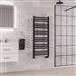 Corinium Round 1200 x 500 Towel Rail Matt Black