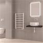 Tuscan Round 800 x 500 Towel Rail Gloss White