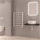 Tuscan Round 800 x 600 Towel Rail Gloss White