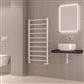 Tuscan Round 1200 x 600 Towel Rail Gloss White