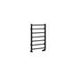 Tuscan Round 800 x 500 Towel Rail Matt Black