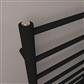 Tuscan Round 800 x 600 Towel Rail Matt Black